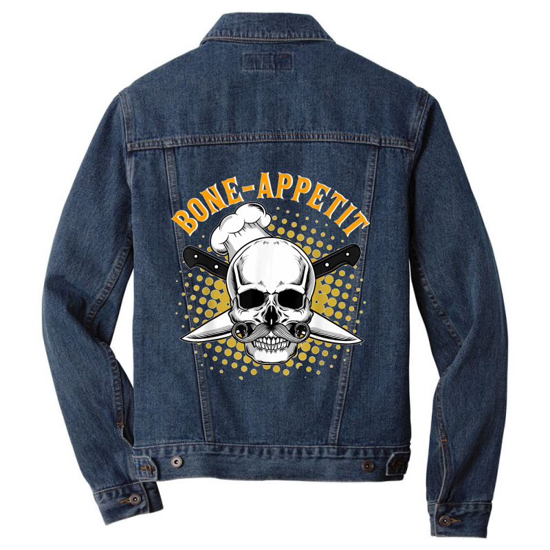 Bone Appetit Chef Funny Halloween Costume Cook Bon Appetit T Shirt Men Denim Jacket by MilesDanialMayberry | Artistshot