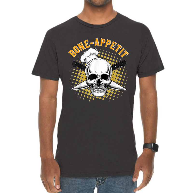 Bone Appetit Chef Funny Halloween Costume Cook Bon Appetit T Shirt Vintage T-Shirt by MilesDanialMayberry | Artistshot