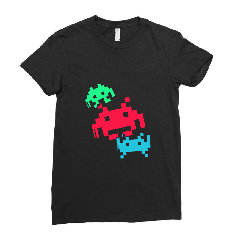 Space Invader 2.0, Space Invaders Ladies Fitted T-Shirt by creepysatan | Artistshot