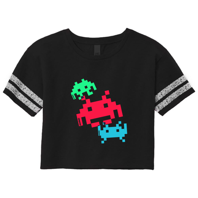 Space Invader 2.0, Space Invaders Scorecard Crop Tee by creepysatan | Artistshot