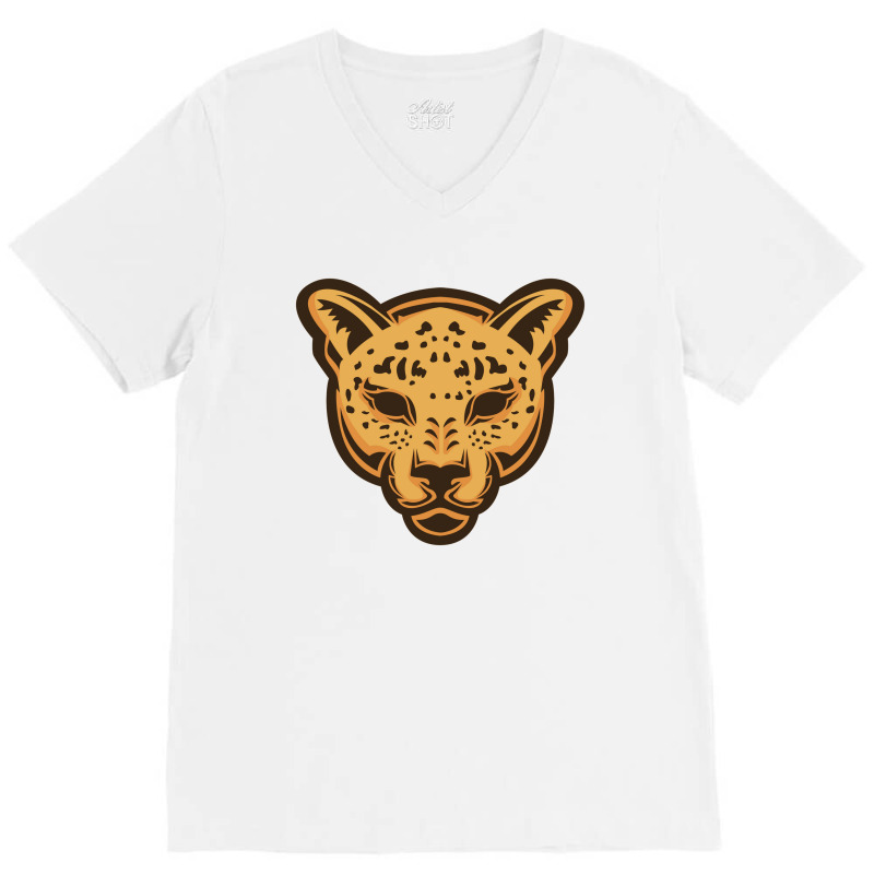 Jaguar Head V-Neck Tee by Jonz | Artistshot