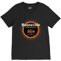 Booneville Arkansas Ar Total Solar Eclipse 2024  2  T Shirt V-neck Tee | Artistshot