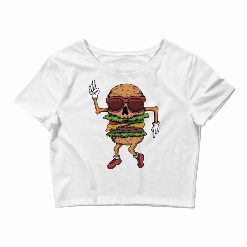 Burger Dance Crop Top by Valerie_Art | Artistshot