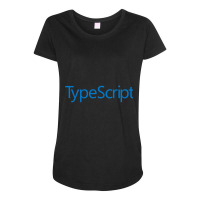 Typescript Ts Blue Maternity Scoop Neck T-shirt | Artistshot