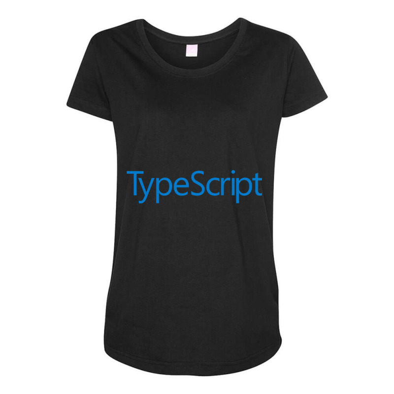 Typescript Ts Blue Maternity Scoop Neck T-shirt by James Beck lll | Artistshot