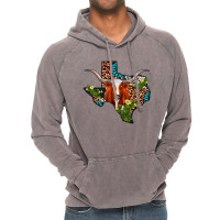 Longhorn Texas Map Vintage Hoodie | Artistshot