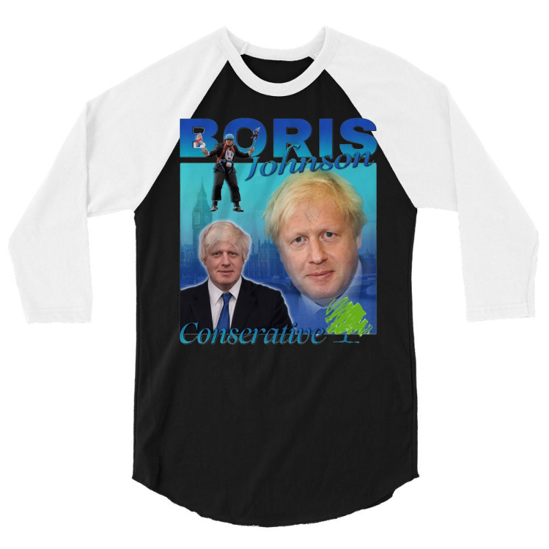 Boris Johnson, Conservative, Boris Johnson Vintage, Boris Johnson Pain 3/4 Sleeve Shirt by cm-arts | Artistshot