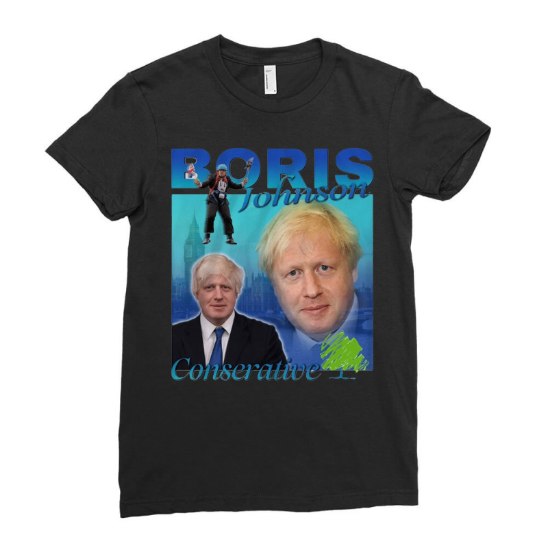 Boris Johnson, Conservative, Boris Johnson Vintage, Boris Johnson Pain Ladies Fitted T-Shirt by cm-arts | Artistshot