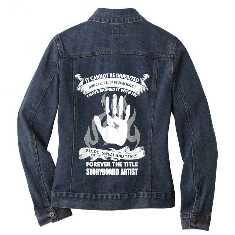 Blood Sweat And Tears Storyboard Artist Ladies Denim Jacket by cm-arts | Artistshot