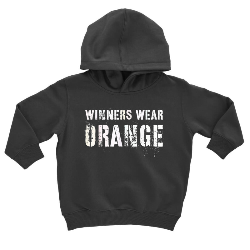 Winners Wear Orange Summer Camp Team Color War Game Event Toddler Hoodie by Newest | Artistshot