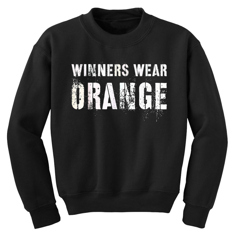 Winners Wear Orange Summer Camp Team Color War Game Event Youth Sweatshirt by Newest | Artistshot