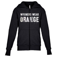 Winners Wear Orange Summer Camp Team Color War Game Event Youth Zipper Hoodie | Artistshot