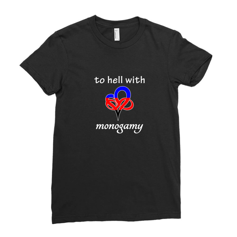 To Hell With Monogamy - Infinite Love Heart Polygamy Flag Ladies Fitted T-Shirt by BrianJolane | Artistshot