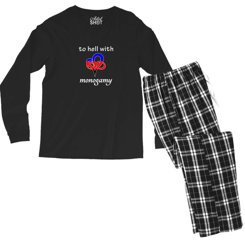 To Hell With Monogamy - Infinite Love Heart Polygamy Flag Men's Long Sleeve Pajama Set by BrianJolane | Artistshot