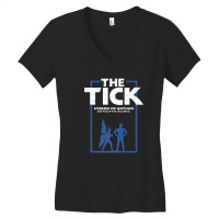 The Tick Friend Of Arthur Vintage Silhouette Women's V-neck T-shirt | Artistshot