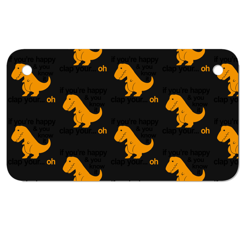 T Rex Clap Your Hands Motorcycle License Plate | Artistshot