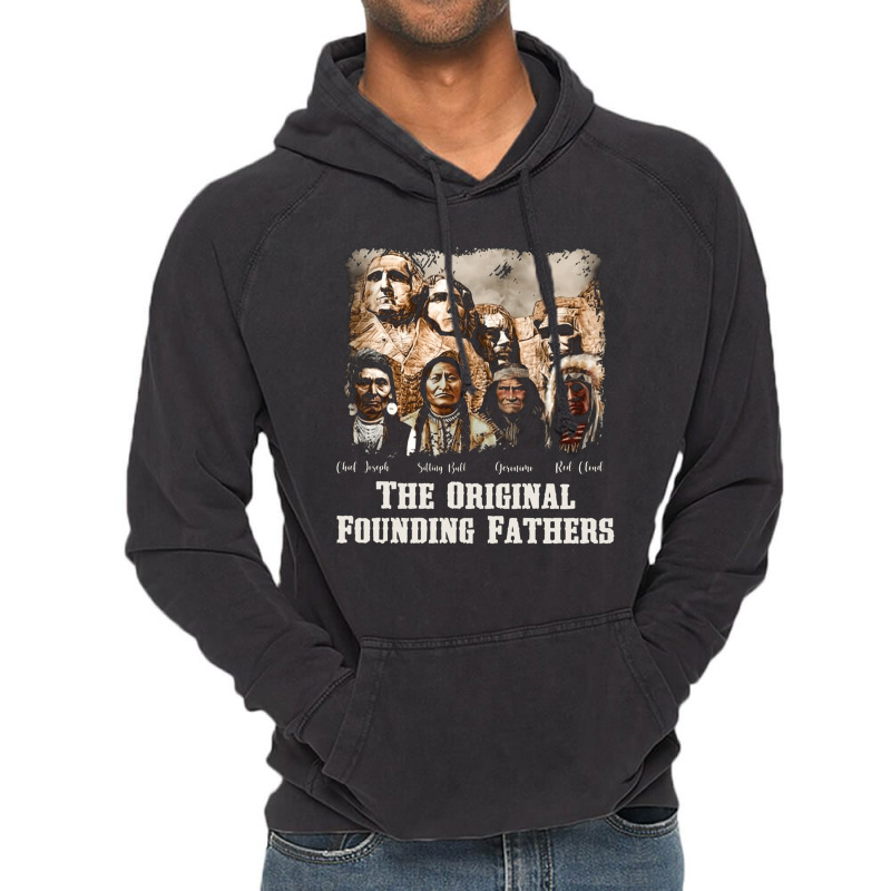 Native Mount Rushmore, Original Founding Fathers, David Behrens Tie Dy Vintage Hoodie | Artistshot