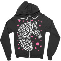 Horse Typography Word Art Girls Horseback Riding Equestrian Love Zipper Hoodie | Artistshot