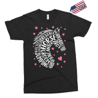 Horse Typography Word Art Girls Horseback Riding Equestrian Love Exclusive T-shirt | Artistshot