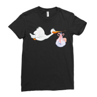 Stork Delivering Baby T Ladies Fitted T-shirt | Artistshot