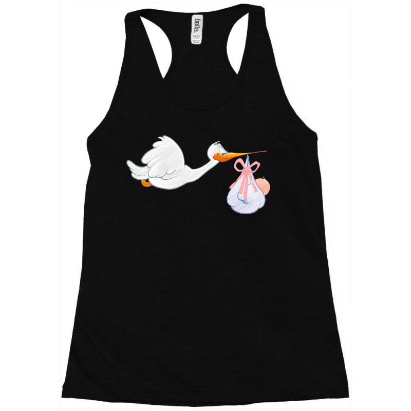 Stork Delivering Baby T Racerback Tank by cm-arts | Artistshot