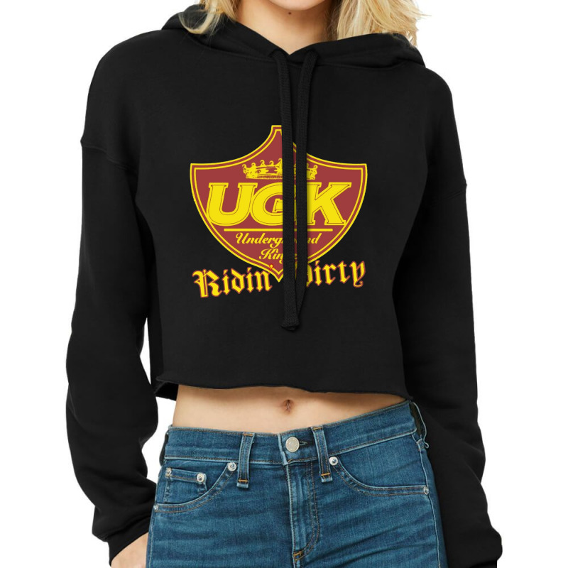 Ugk Underground Kingz Ridin Dirty Rare Edit Cropped Hoodie by cm-arts | Artistshot