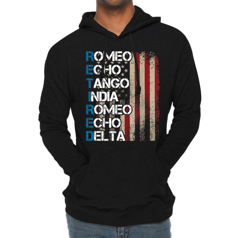 Phonetic Alphabet Retired Veteran Retirement Army Military Lightweight Hoodie | Artistshot