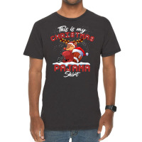 Football This Is My Christmas Pajama Football Christmas Light 364 Vintage T-shirt | Artistshot