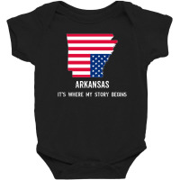 Arkansas It's Where My Story Begins Baby Bodysuit | Artistshot