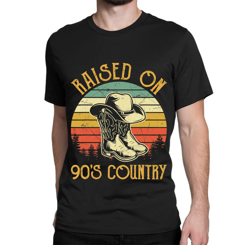 Raised On 90's Country Music Tvintage Cowgirl Western Classic T-shirt | Artistshot