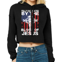 Jesus Christ Christian Fully Vaccinated By The Blood Of Jesus For Men  Cropped Hoodie | Artistshot