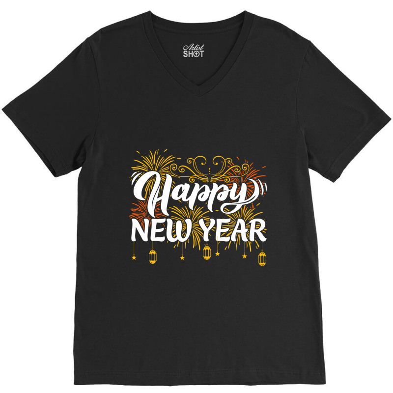 Happy New Year V-neck Tee | Artistshot