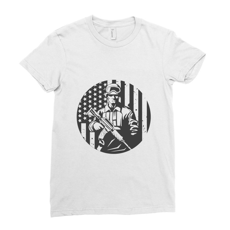 United States Veteran Ladies Fitted T-Shirt by cm-arts | Artistshot