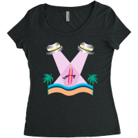 Funny Alien Abduction Women's Triblend Scoop T-shirt | Artistshot