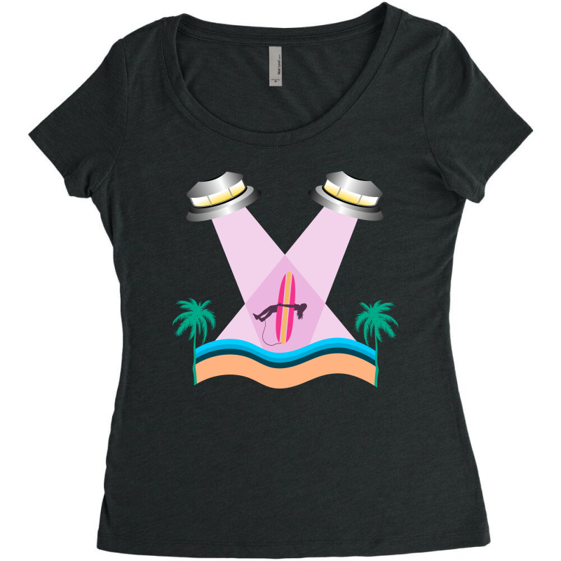 Funny Alien Abduction Women's Triblend Scoop T-shirt by mailboxdisco | Artistshot