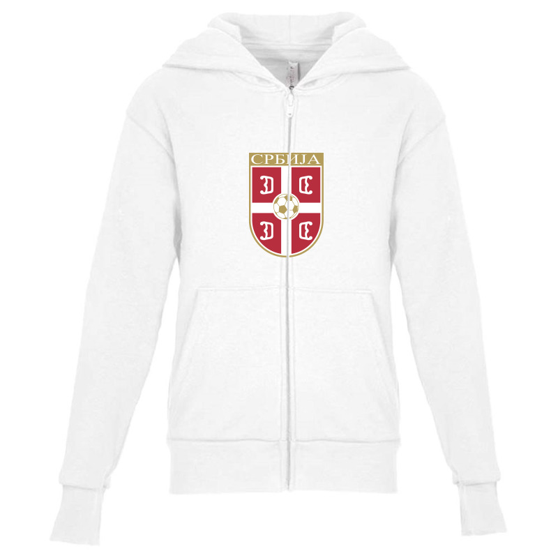 Fudbalski Savez Srbije Serbia Football Youth Zipper Hoodie by cm-arts | Artistshot