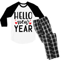 Hello New Year Men's 3/4 Sleeve Pajama Set | Artistshot