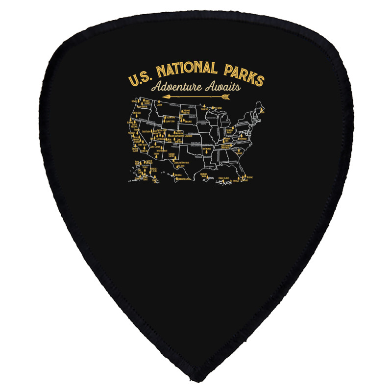 National Parks Hoodie Map Camping Twomen Men Hiking Shield S Patch | Artistshot