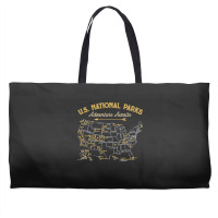 National Parks Hoodie Map Camping Twomen Men Hiking Weekender Totes | Artistshot