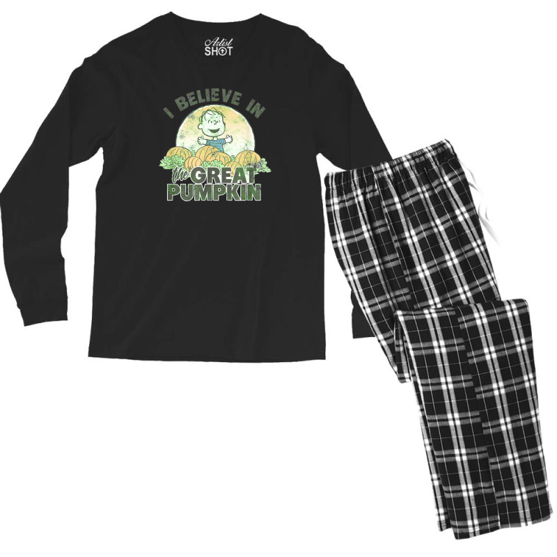 Peanuts Halloween Great Pumpkin Men's Long Sleeve Pajama Set | Artistshot