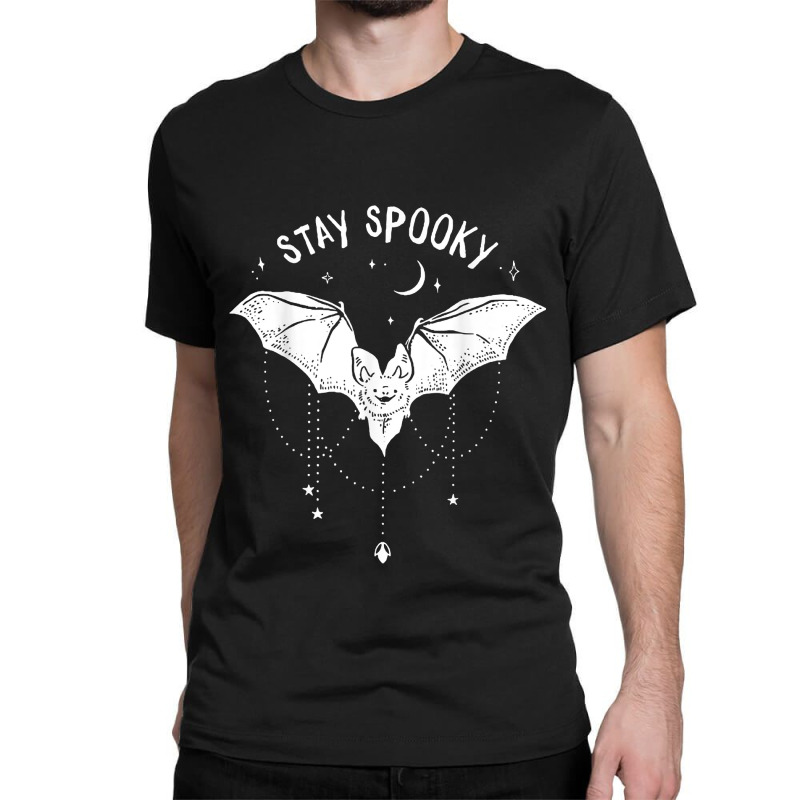 Stay Spooky Cute Vampire Bat Halloween Classic T-shirt by LilaFrancine | Artistshot