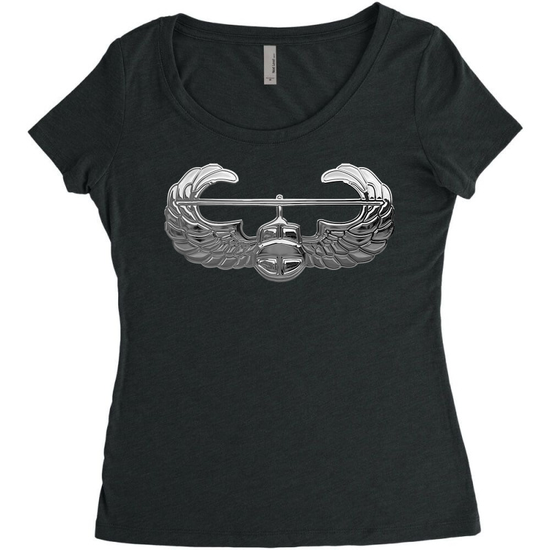 Army Air Assault Badge Military Veteran Morale Women's Triblend Scoop T-shirt by MarjorieWillie | Artistshot