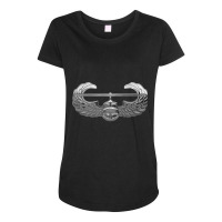 Army Air Assault Badge Military Veteran Morale Maternity Scoop Neck T-shirt | Artistshot