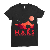 Red Mars Planet  Space National Park  Funny Mars Ladies Fitted T-shirt | Artistshot