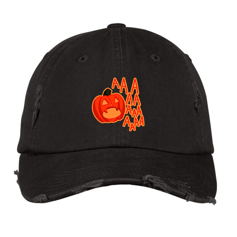 Screaming Pumpkin Vintage Cap by Hatory | Artistshot