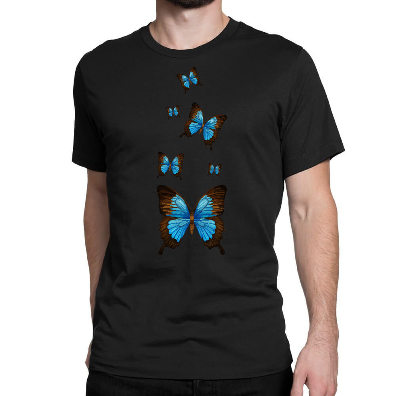 Butterfly Monarch Pack Butterflies T  Shirt Blue Morpho Butterfly Love Classic T-shirt by edgegasbag | Artistshot