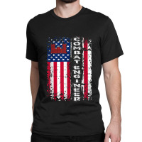 Combat Engineer Distressed American Flag - U.s. Military Classic T-shirt | Artistshot