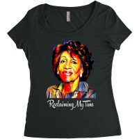 Black History Month  Reclaiming My Time Maxine Waters Painting Women's Triblend Scoop T-shirt | Artistshot