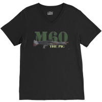 M60 Military Machine Gun American Flag Graphic V-neck Tee | Artistshot