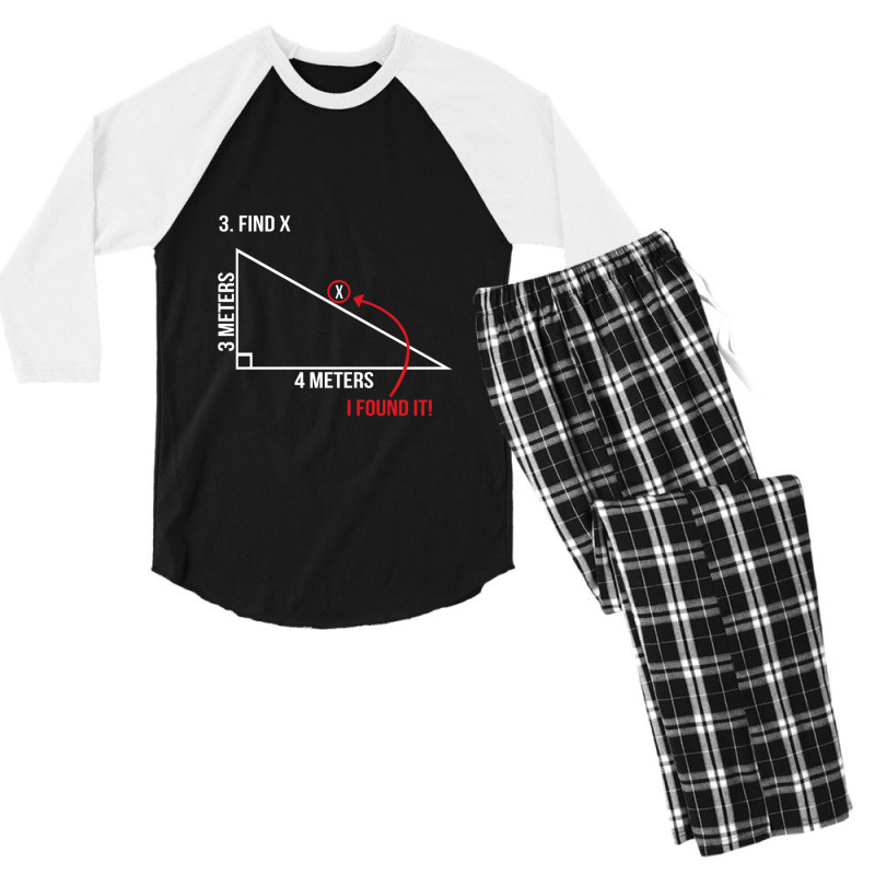 Find X Funny Men's 3/4 Sleeve Pajama Set | Artistshot